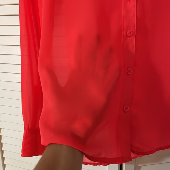 American Eagle Women’s Sheer Button Up Blouse - Picture 3 of 6